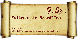 Falkenstein Szeréna névjegykártya